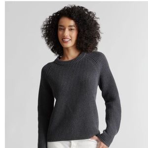 Quince Women's 100% Organic Cotton Fisherman Crew Sweater / Medium / Grey